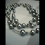 /Grey shell pearl 52 inch necklace